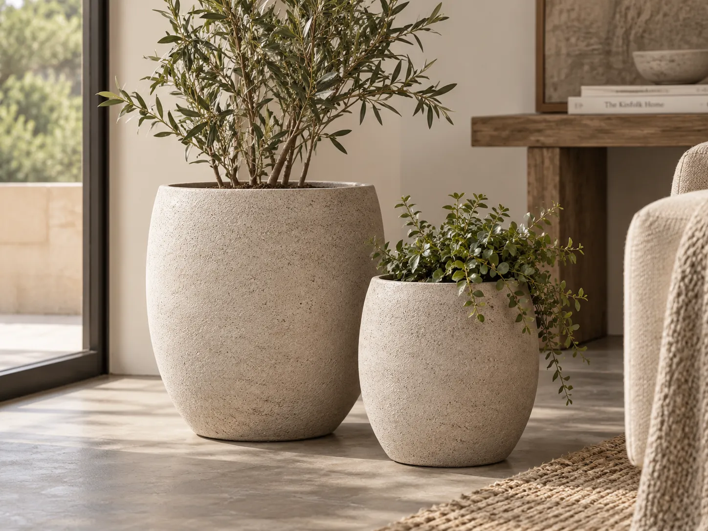Nila Stoneware Planter Set - Image 2