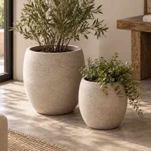 Nila Stoneware Planter Set